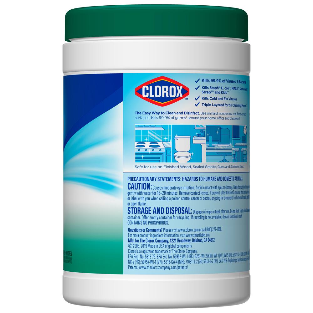 Clorox 105 Count Fresh Scent Bleach Free Disinfecting Wipes