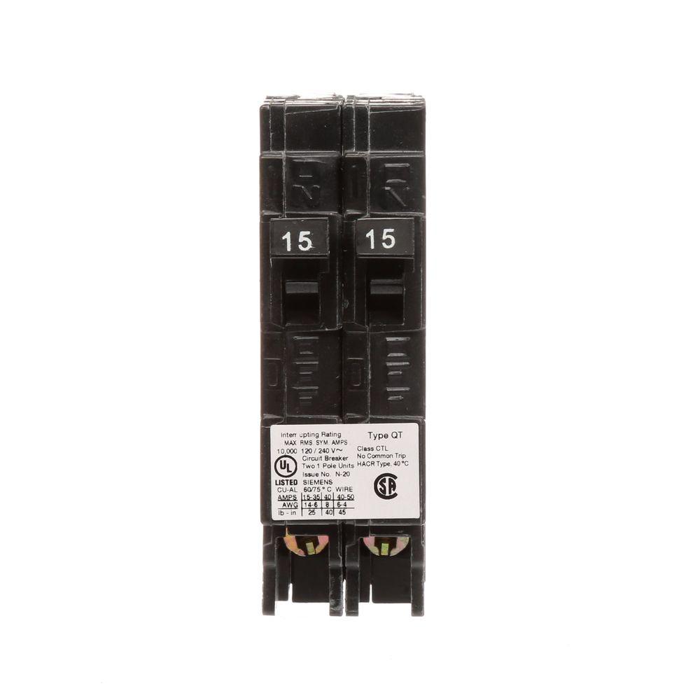 Siemens Q1515 tandem ciruit breaker 15 amp 15 amp twin NEW