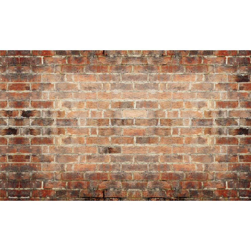 Biggies 120 in. x 60 in. Plastic Window Well Scene, Brick ...