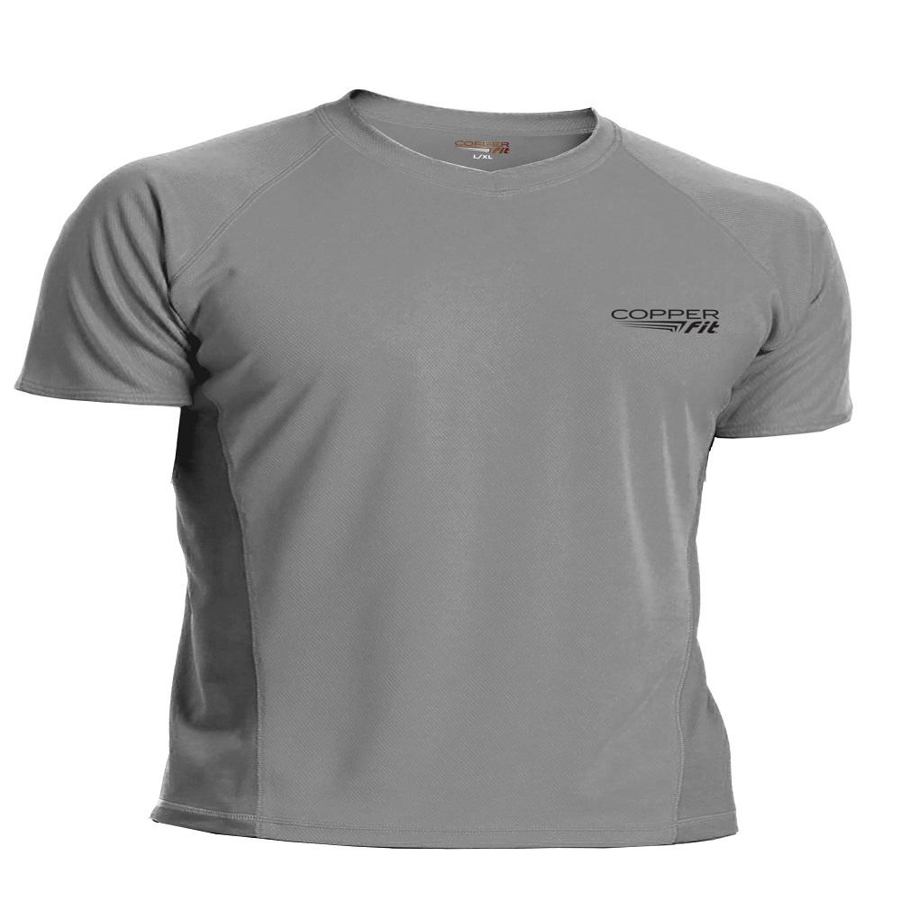 COPPER FIT Men's XLarge Charcoal Cooling Short Sleeve TShirt
