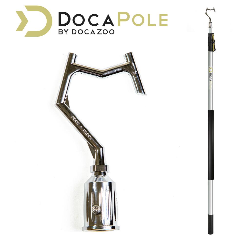 DocaPole 7 ft. - 30 ft. Extension Pole and Multi-Purpose Utility Hook ...