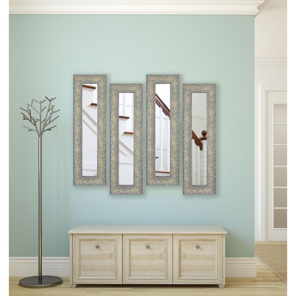 40 In X 12 Maclaren Pewtere Vanity Mirror Set Of 4 Panels P79 40 In X 12 Maclaren Pewtere Vanity Mirror Set Of 4