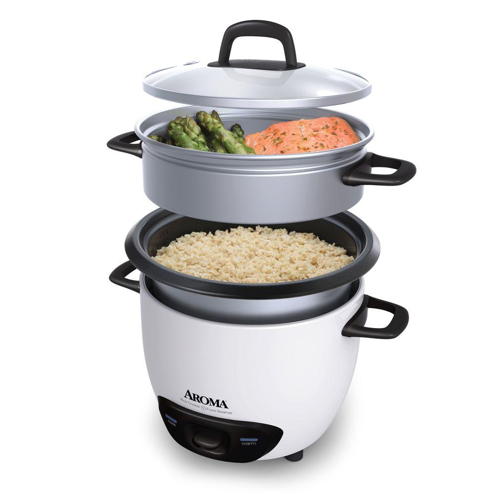 AROMA 6-Cup Pot-Style Rice Cooker-ARC-743-1NG - The Home Depot