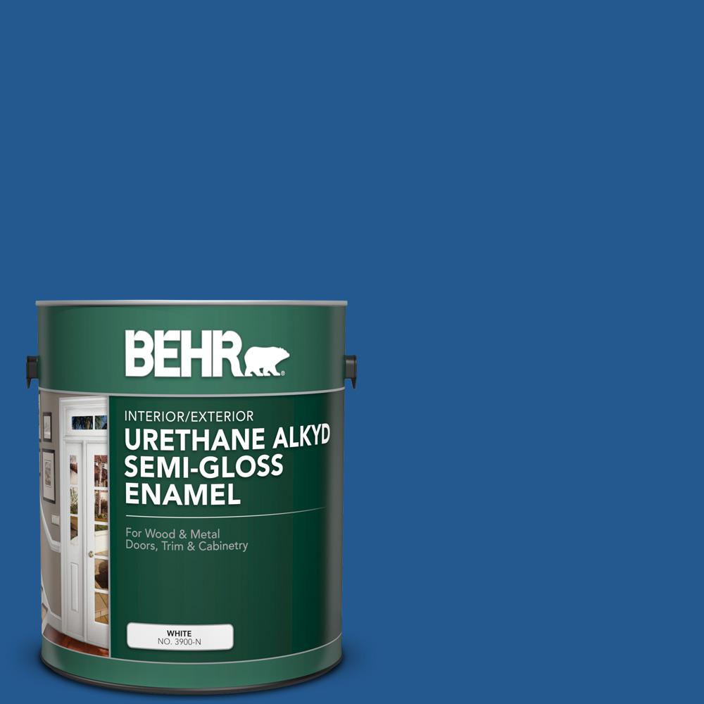 Reviews For Behr 1 Gal S G 570 Sapphire Lace Urethane Alkyd Semi Gloss Enamel Interior Exterior Paint 393001 The Home Depot