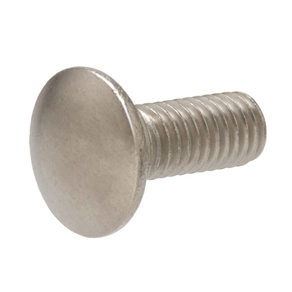 3/8 in. x 3 in. Stainless-Steel Carriage Bolt (15-Pack)-80350 - The Stainless Steel Carriage Bolts Home Depot