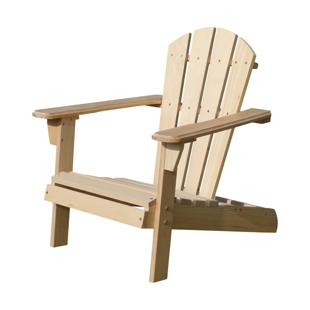 Unfinished Wood Adirondack Chairs Patio The Home Depot Unfinished