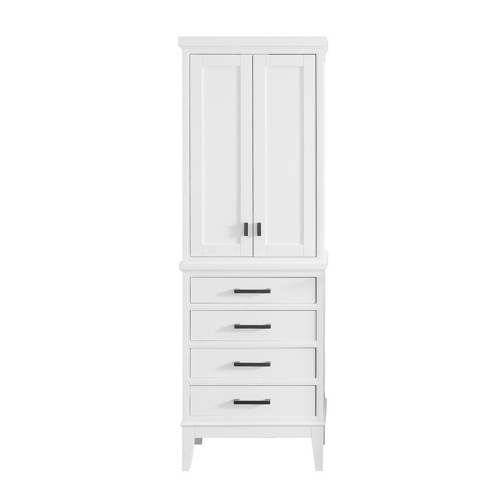 Avanity Madison 24 In W X 71 In H X 16 In D Bathroom Linen Storage Floor Cabinet In White Madison Lt24 Wt The Home Depot