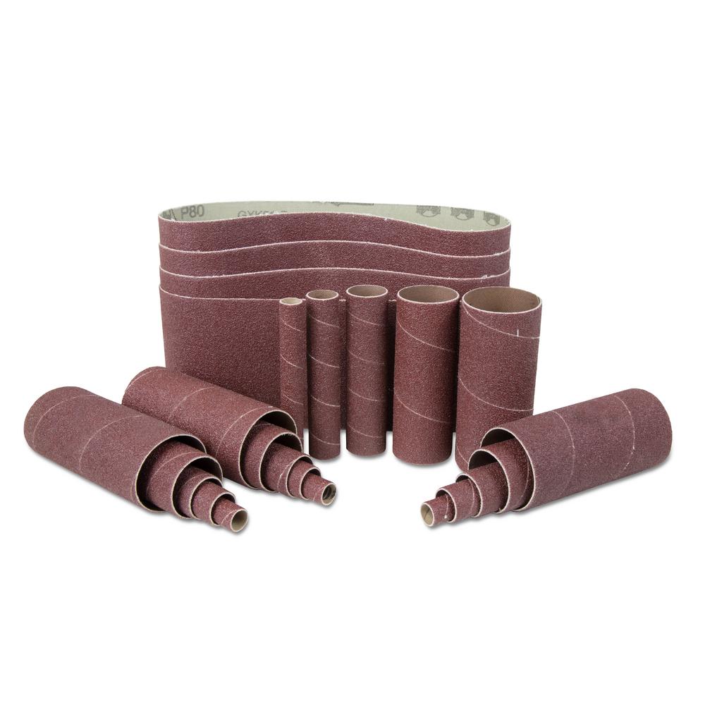 Wen 80-Grit Combination Belt and Sleeve Sandpaper Set (24-Pack) by WEN