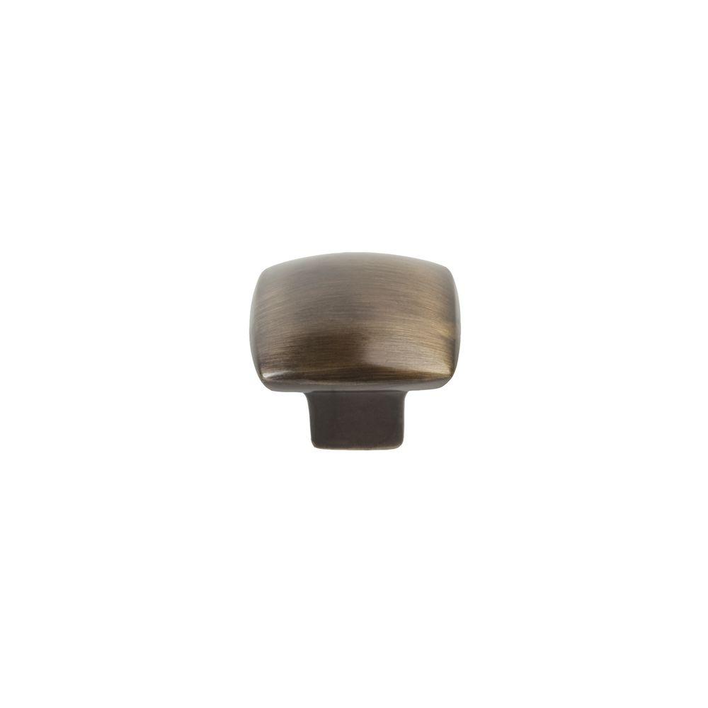 Sumner Street Home Hardware 11/4 in. Vintage Brass Square Knob