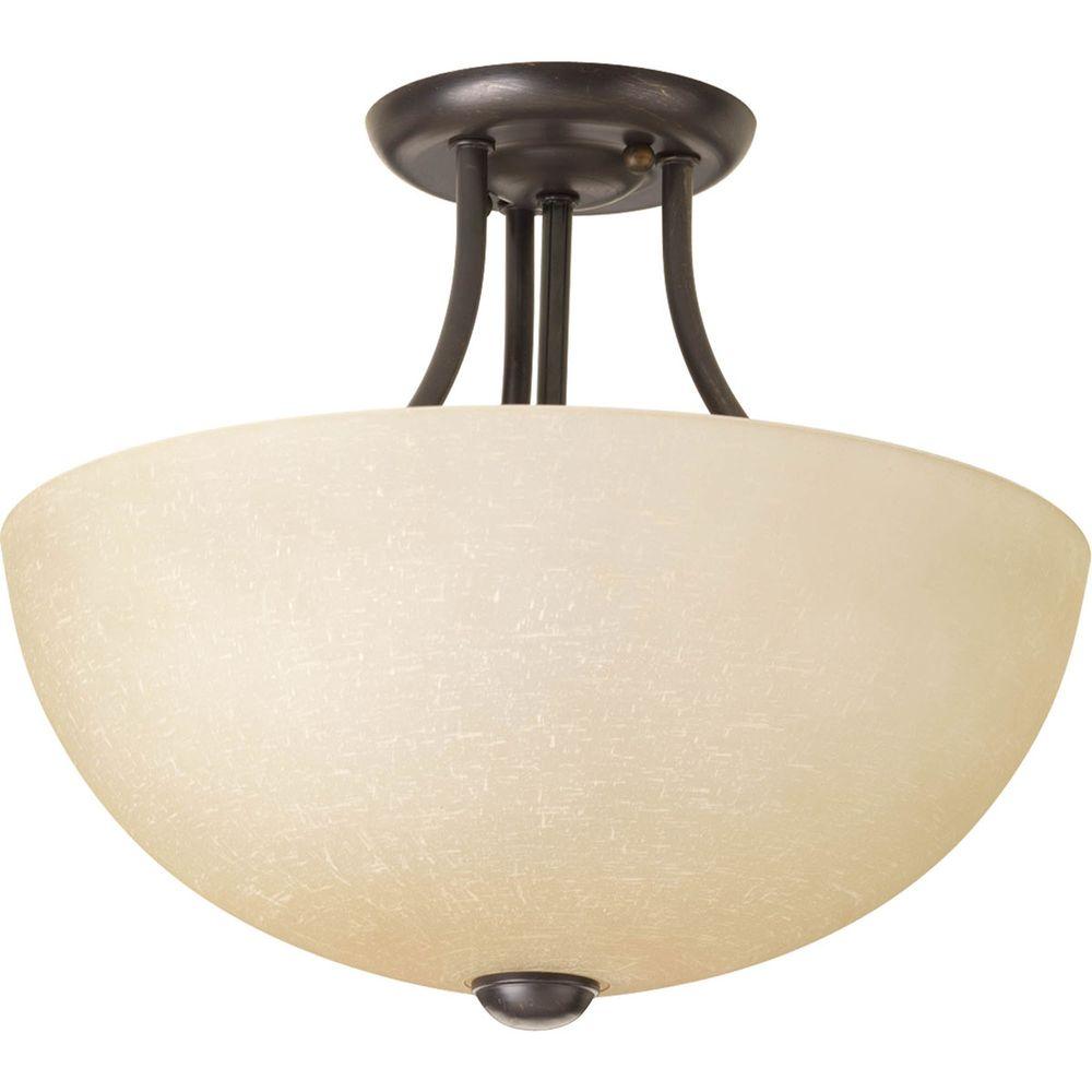 Progress Lighting Clearance Semi Flushmount Lights Random Collection 2 Light Antique Bronze Semi Flushmount