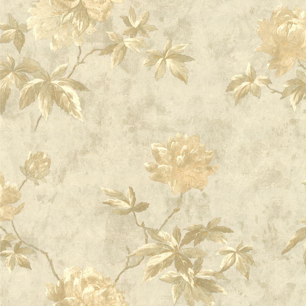 Carmela Silver Floral Wallpaper-414-54263 - The Home Depot