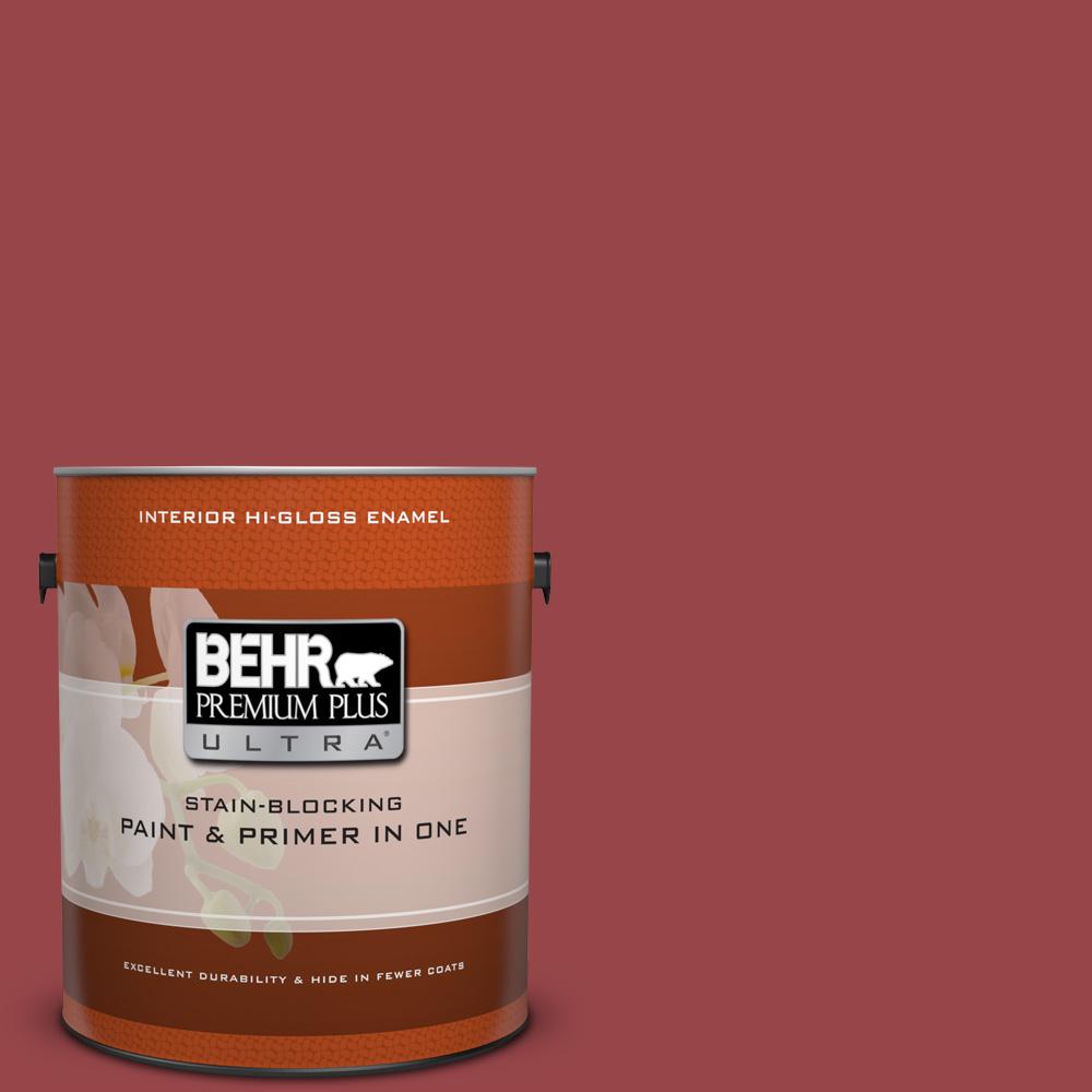 BEHR Premium Plus Ultra 1gal. S1407 Deco Red Eggshell Enamel