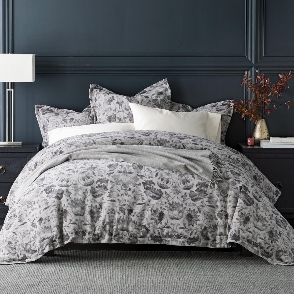 The Company Store Kingston Cotton King Duvet Cover In Gray 50495d