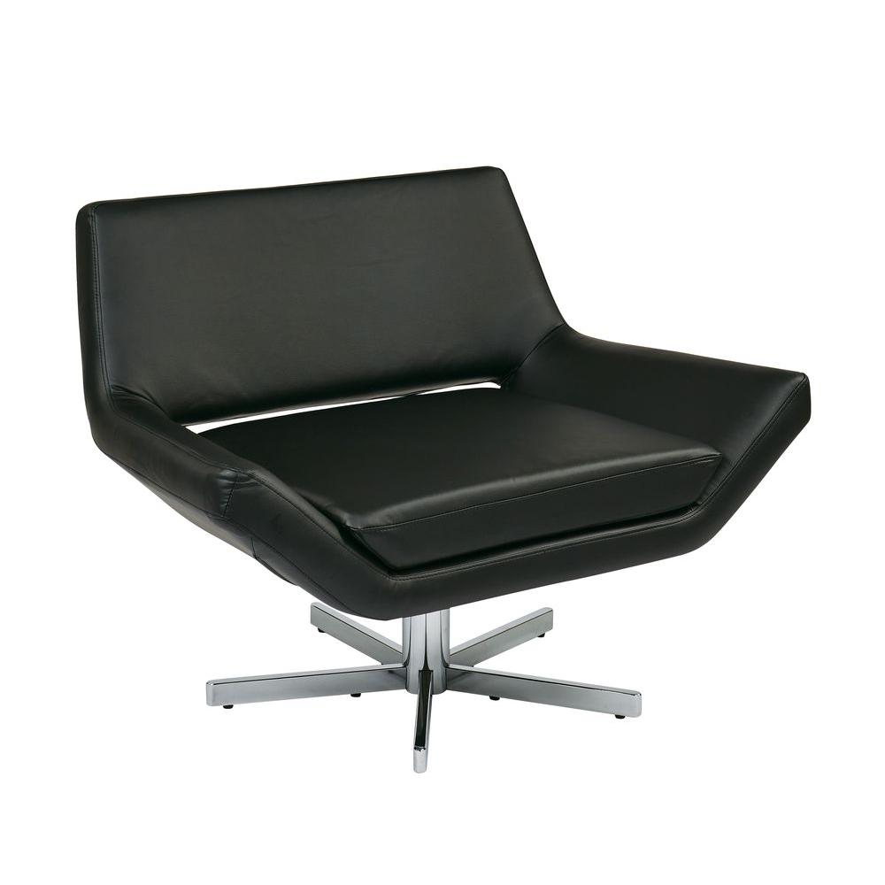 Ave Six Yield Black Faux Leather Office ChairYLD5141B18 The Home Depot