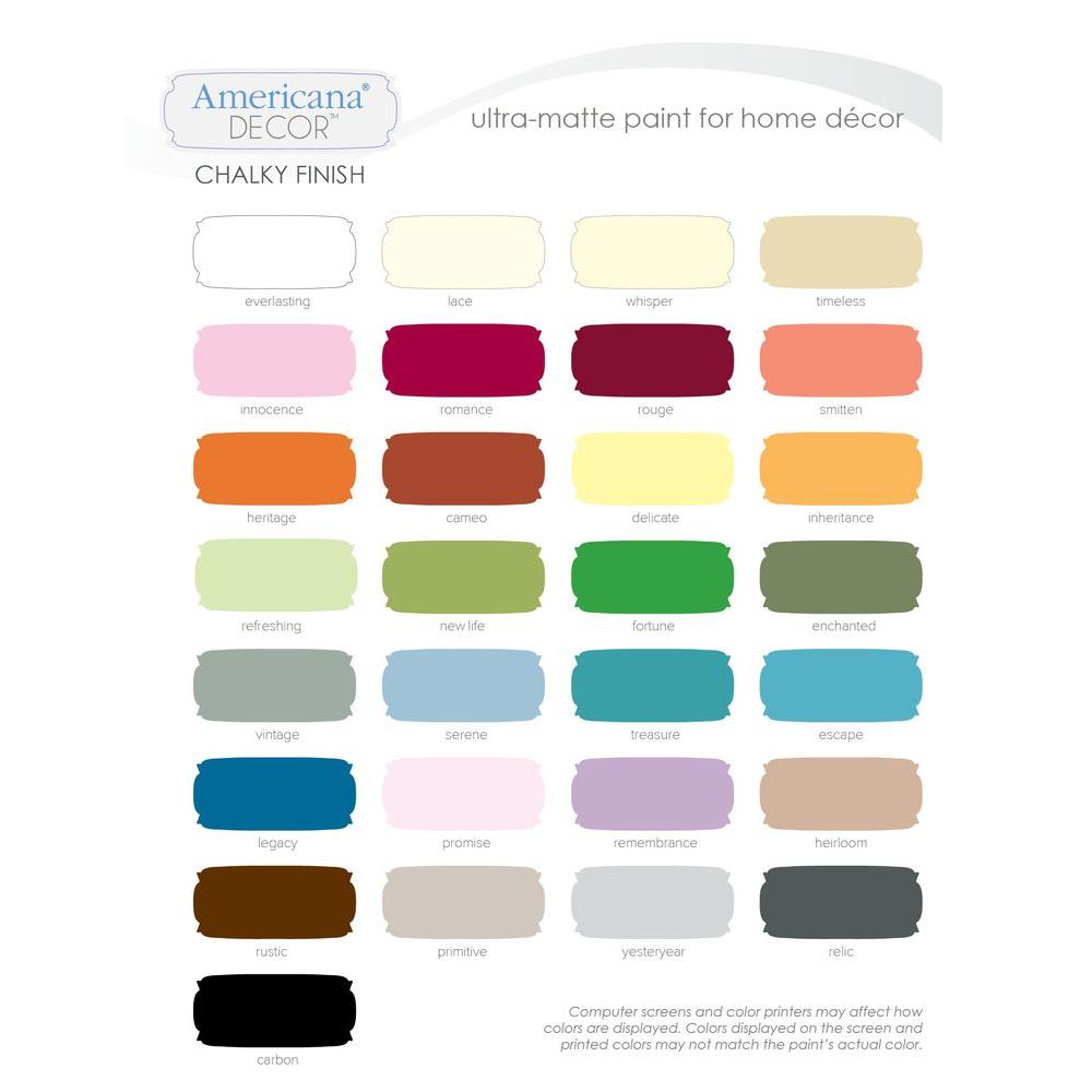 Home Depot Chalk Paint Color Chart
