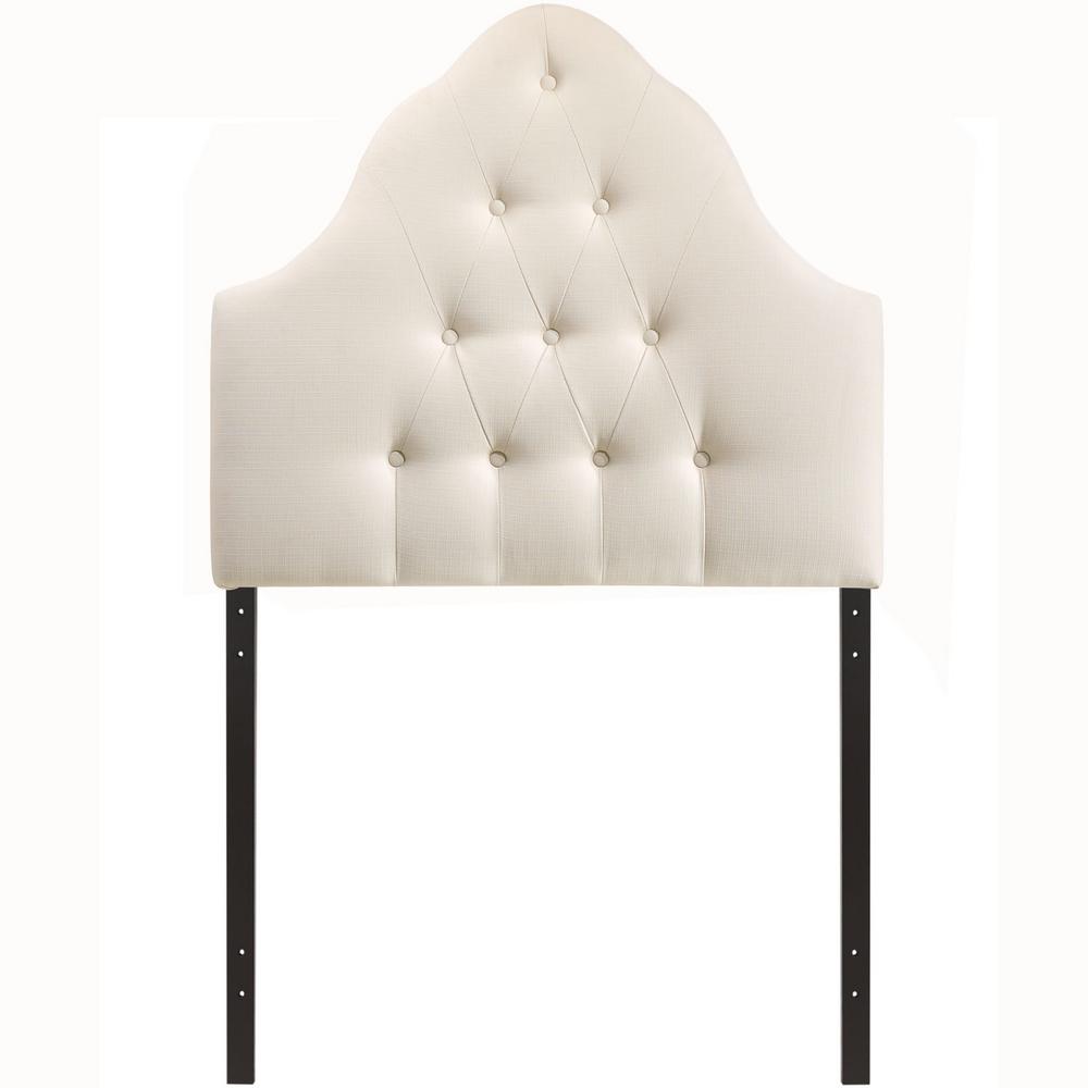 MODWAY Sovereign Ivory Twin Upholstered Fabric Headboard-MOD-5168-IVO ...