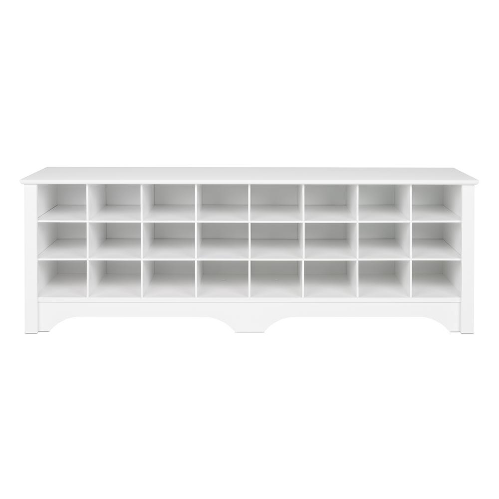 Prepac 60 in. White Shoe Cubby BenchWSS6020 The Home Depot