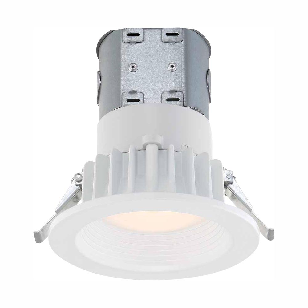 Commercial Electric Easy Up 4 In White Integrated Led Recessed Baffle Kit Commercial Electric Easy Up 4 In White Integrated Led Recessed Baffle Kit