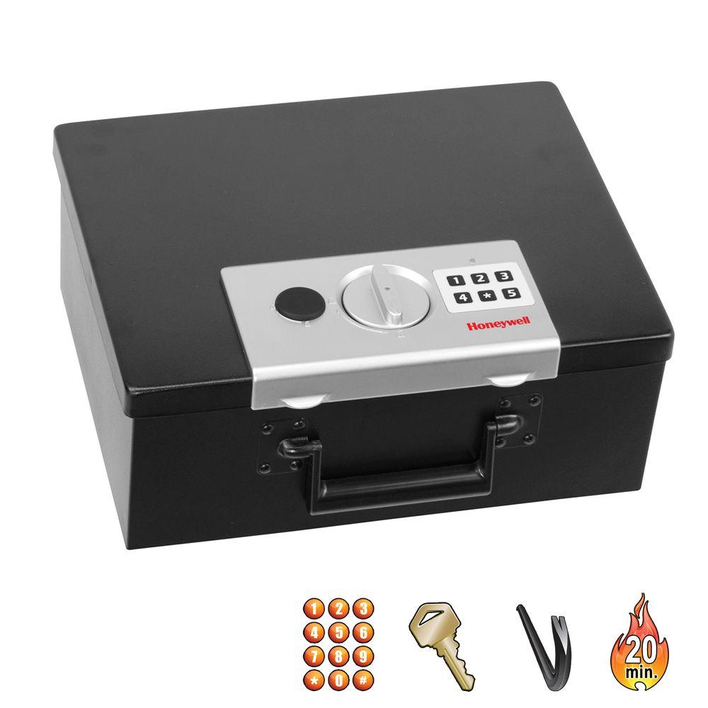Honeywell 0.27 cu. ft. FireResistant Digital Steel Security Box6108 The Home Depot