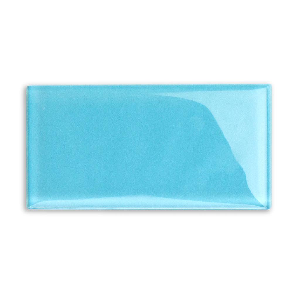 Turquoise Aqua Gl Tile The Home Depot Contempo Turquoise Polished 6 In X 3 8 Mm Gl Subway Tile