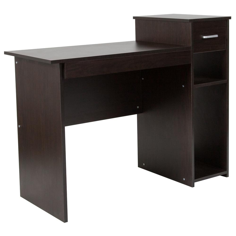 Flash Furniture Highland Park Espresso Wood Grain Computer Desk Espresso Wood Grain Computer Desk