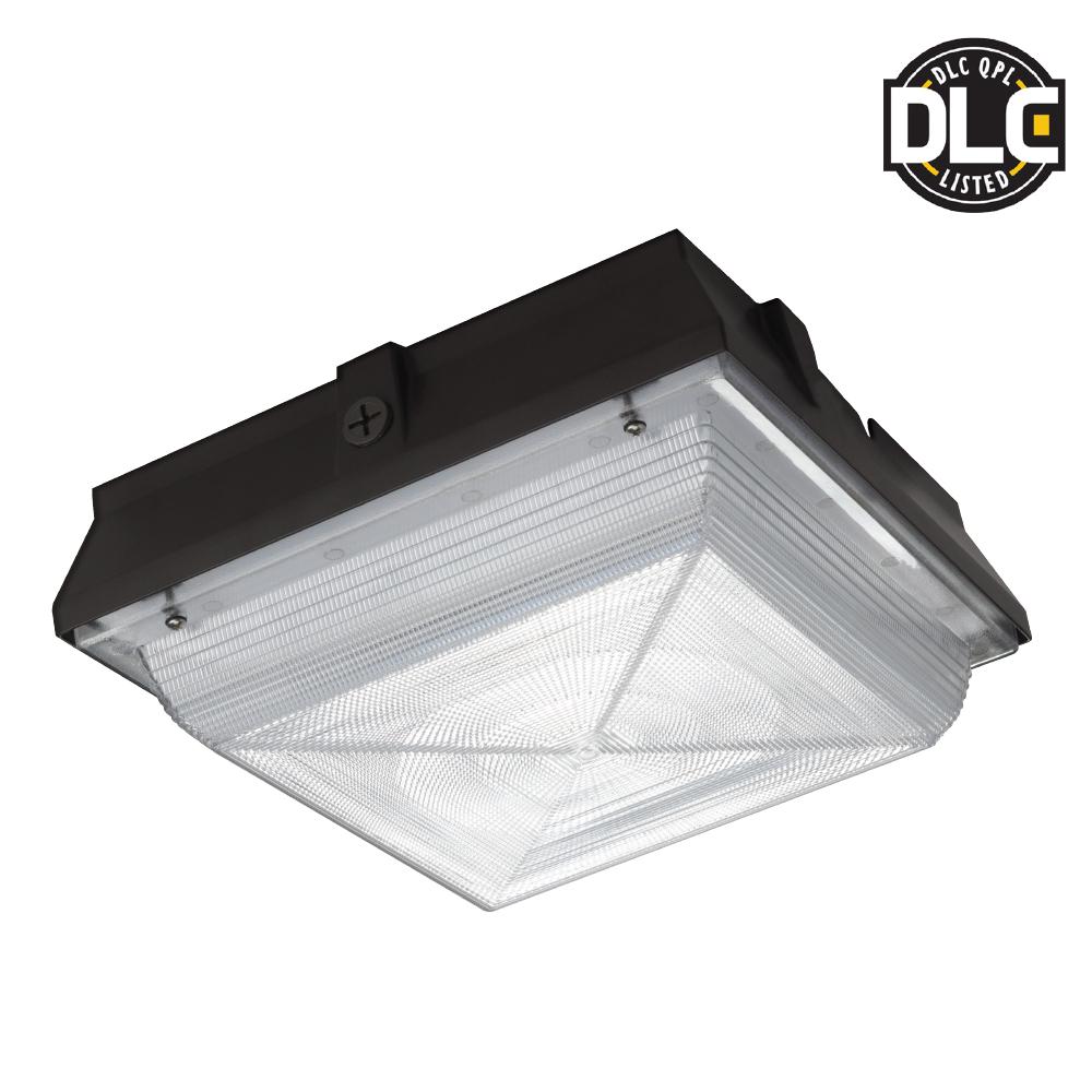 Probrite Dark Bronze Integrated Led Outdoor Square Canopy Flush Probrite Dark Bronze Integrated Led Outdoor Square Canopy Flush Mount Light