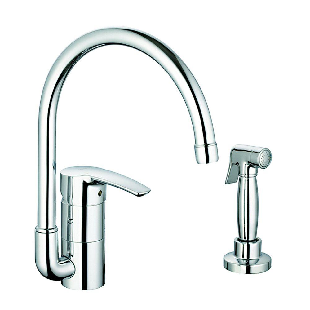 GROHE Eurostyle Single Handle Standard Kitchen Faucet With Side Sprayer 