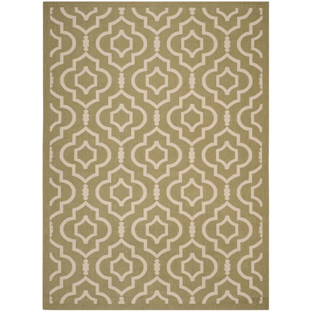 Safavieh Courtyard Green/Beige 9 ft. x 12 ft. Indoor/Outdoor Area Rug