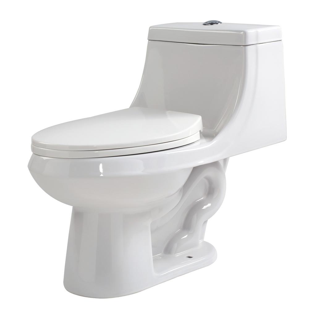 ANZZI Odin 1Piece 1.28 GPF Dual Flush Elongated Toilet in WhiteT1AZ056 The Home Depot