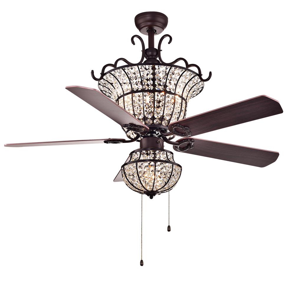 Warehouse Of Tiffany Charla 52 In Indoor Bronze Ceiling Fan