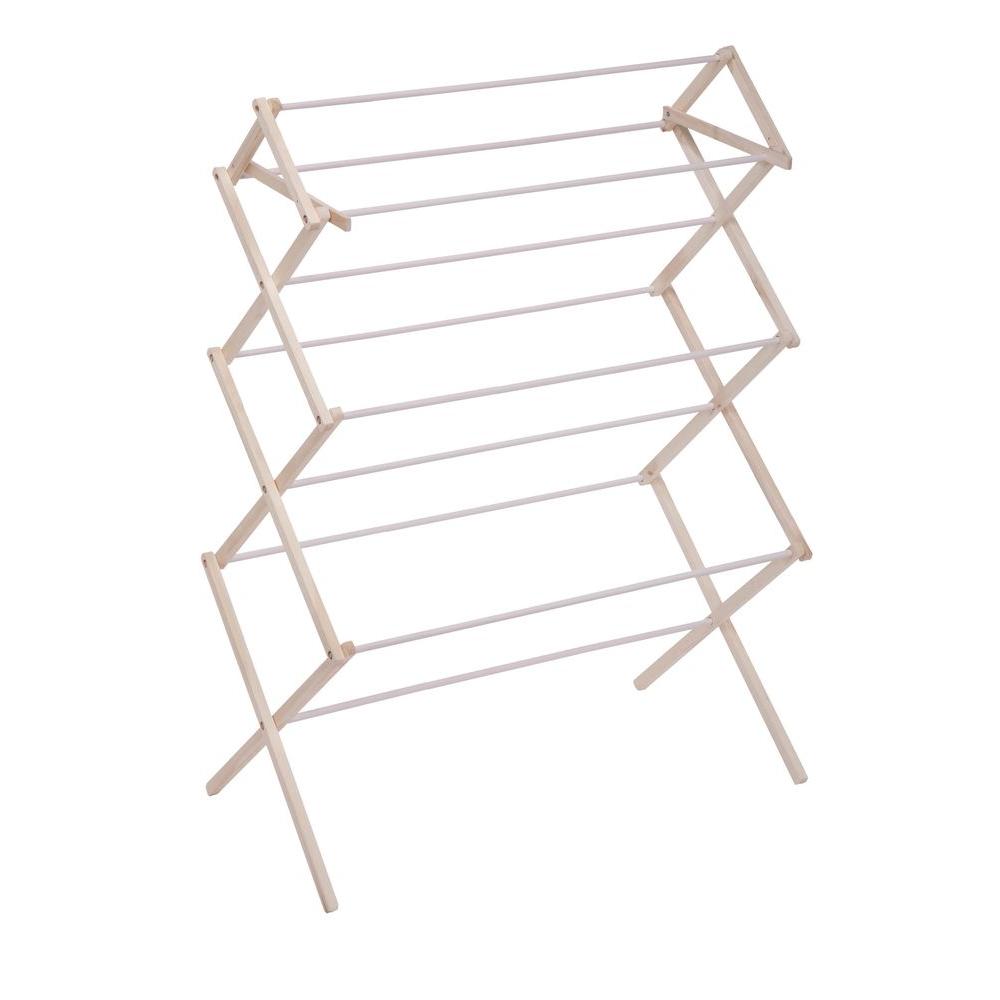 drying rack wood honey dry racks knockdown clothes wall laundry wooden fold down mounted depot feet storage tripod room linear