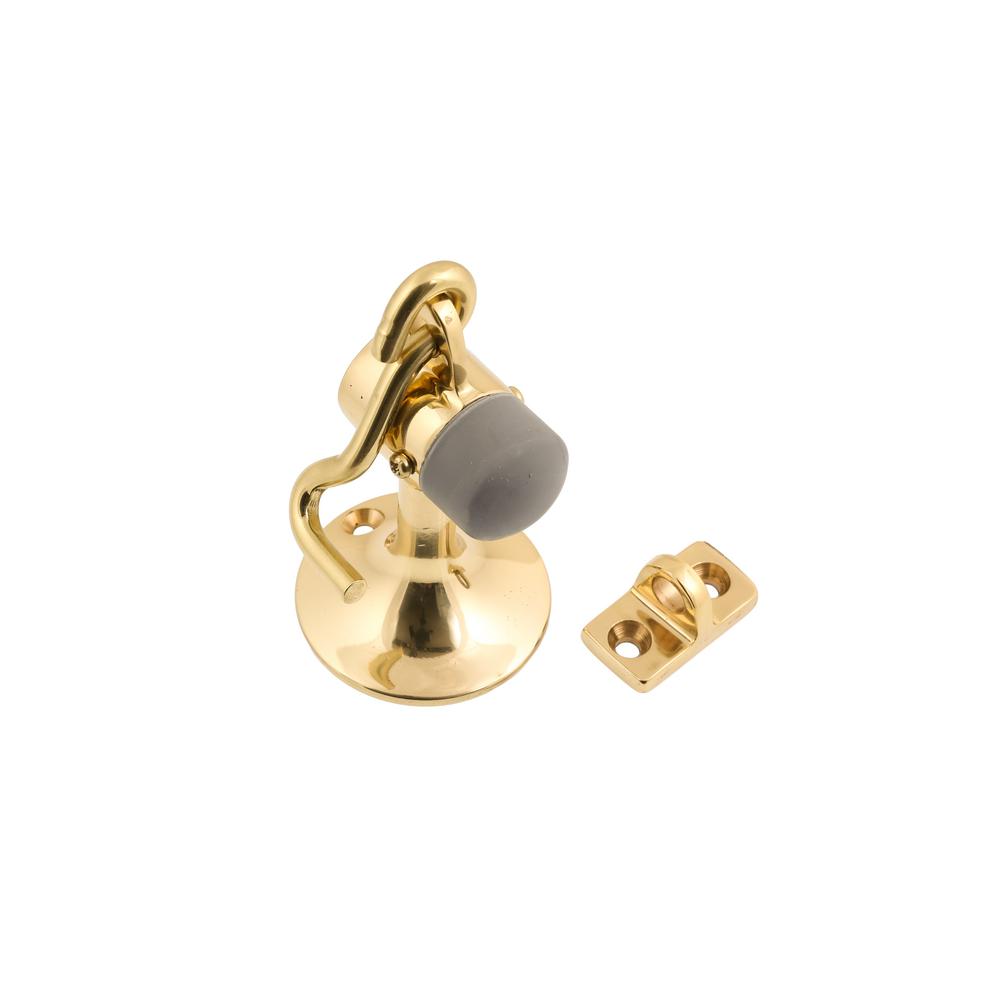 idh by St. Simons Polished Brass Solid Brass Cannon Floor Door Stop