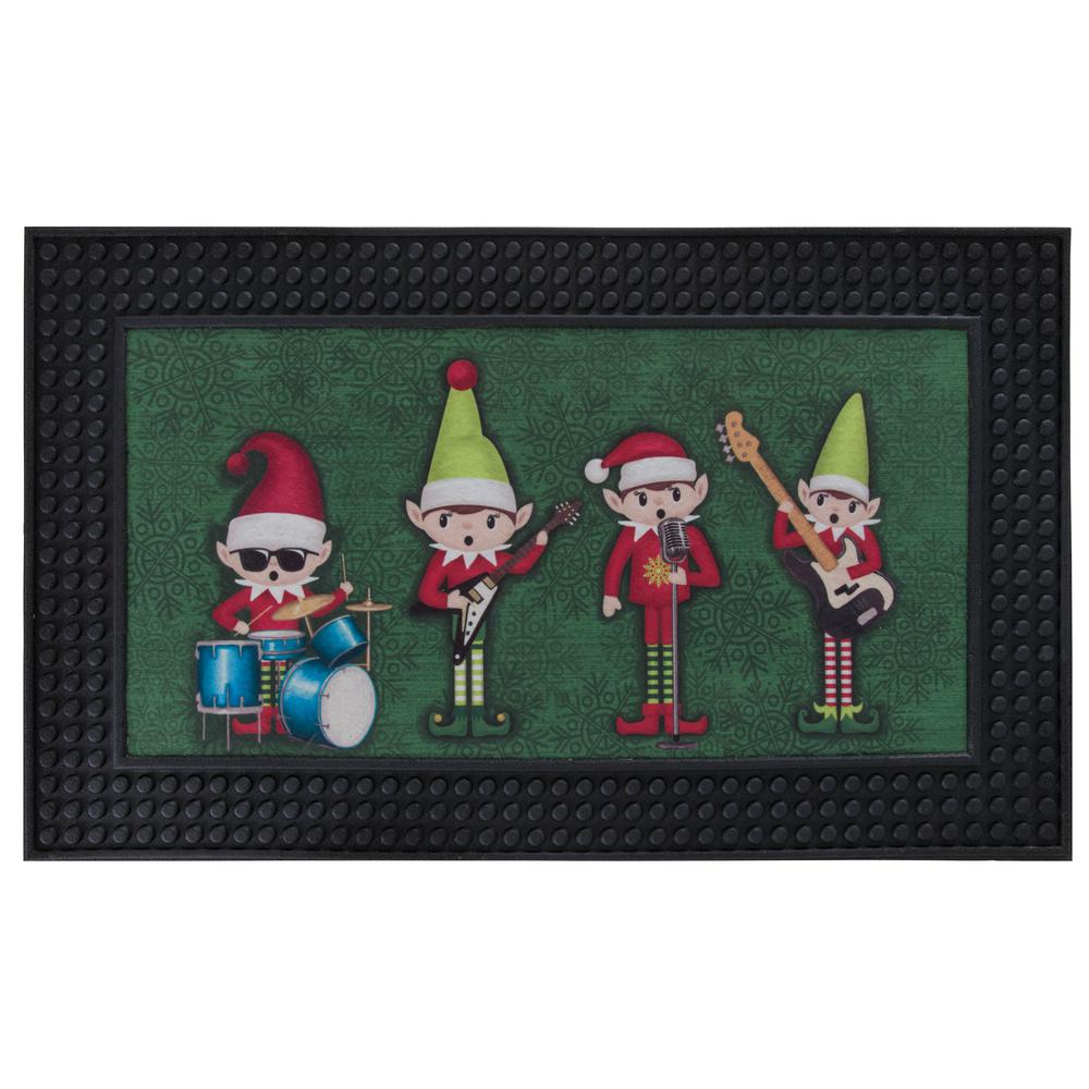 LED Music Santa's Band 18 in. x 30 in. Rubber Door Mat4076.32.05HD