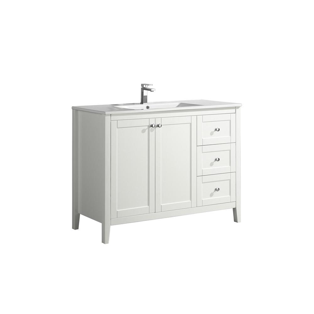 Swiss Madison Cannes 48 in. Single, 2 Doors, 3 Drawers, Bathroom Vanity