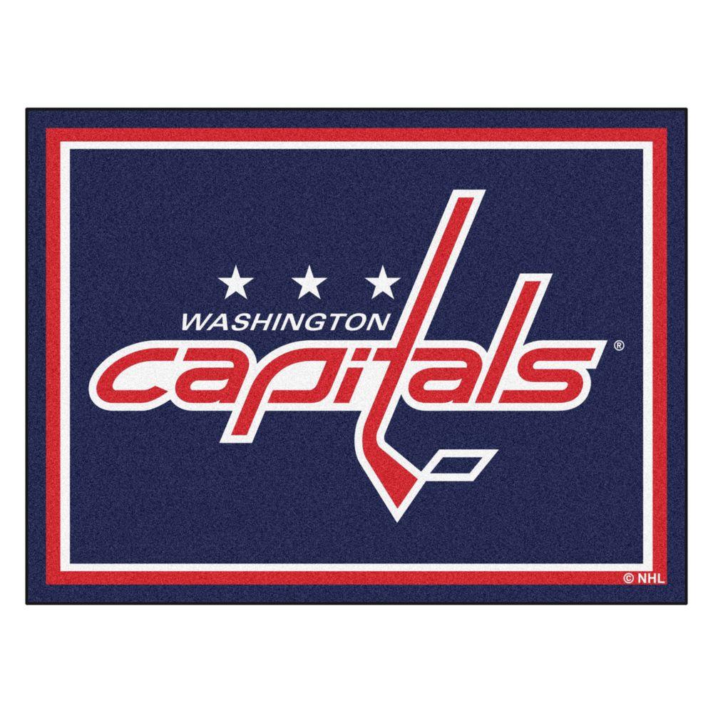 print edmonton cards Blue Capitals FANMATS 8 ft. Navy 10 NHL x ft Washington