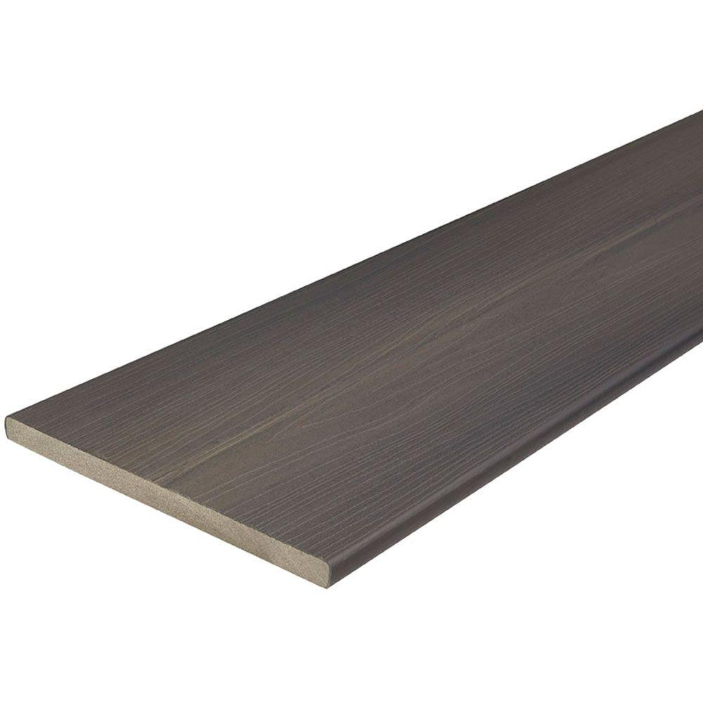 Veranda 1 in. x 5-1/4 in. x 12 ft. Brown Square Edge Capped ...