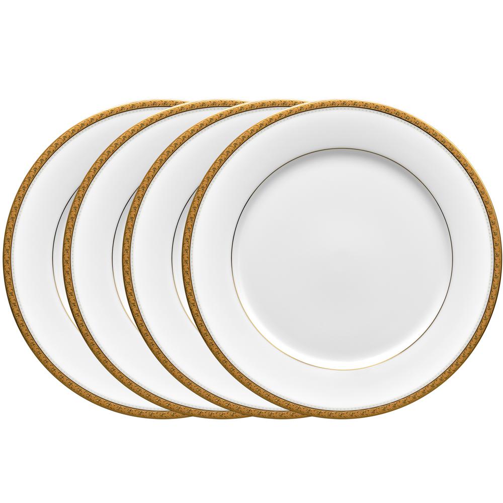 Noritake 10.5 in. Charlotta Gold Dinner Plates (Set of 4)1716406D
