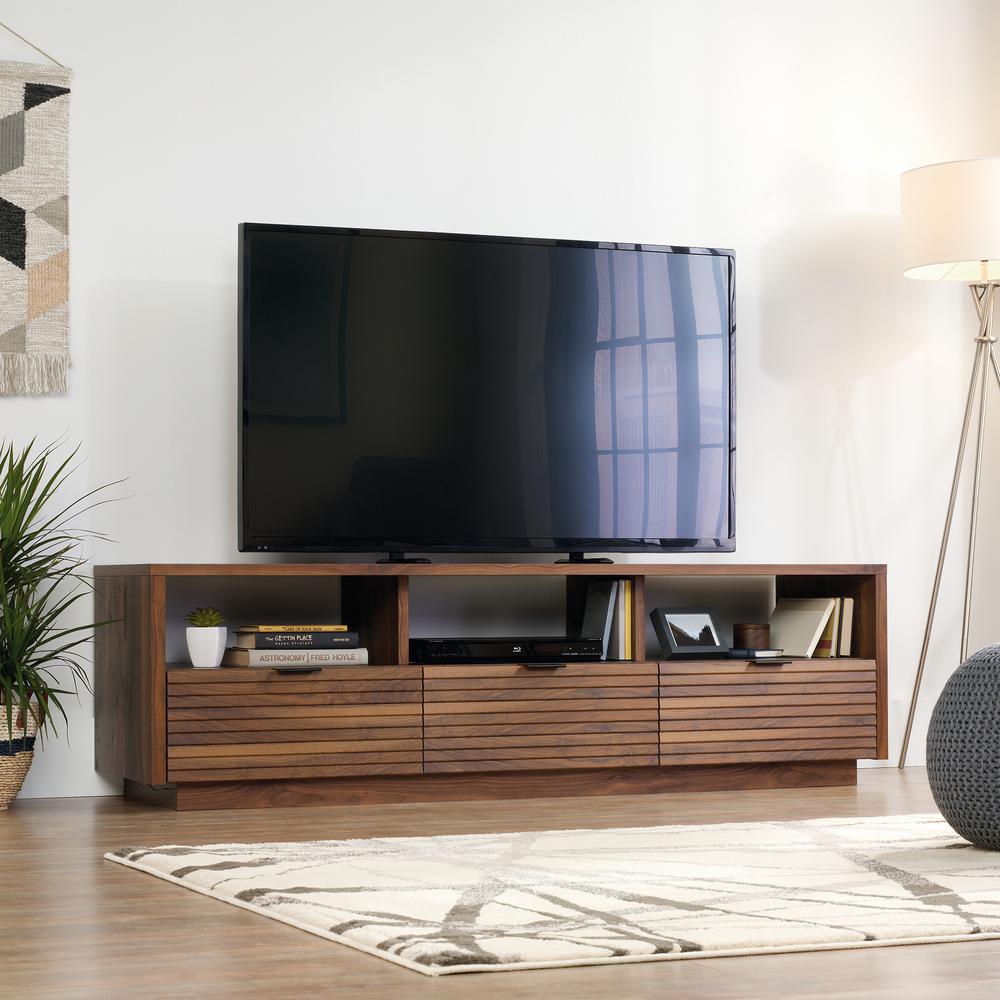Sauder Harvey Park Grand Walnut Entertainment Credenza