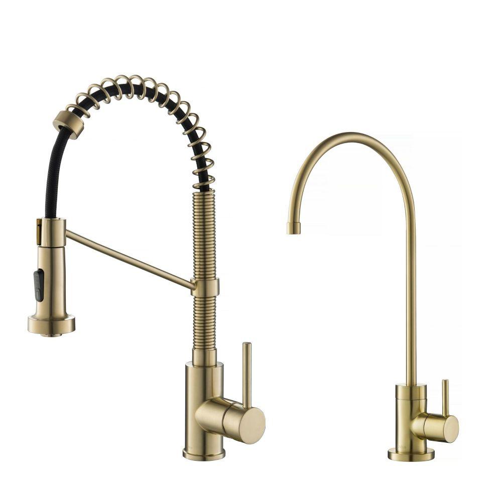 KRAUS Bolden PullDown Kitchen Faucet and Purita Water Filter Faucet