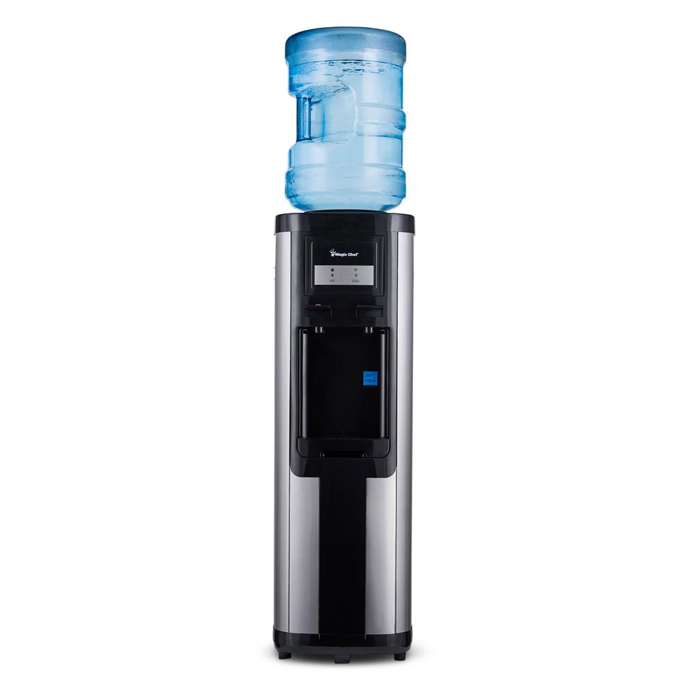 Magic Chef Top Loading Water Dispenser in Black, Hot and Cold Water ...