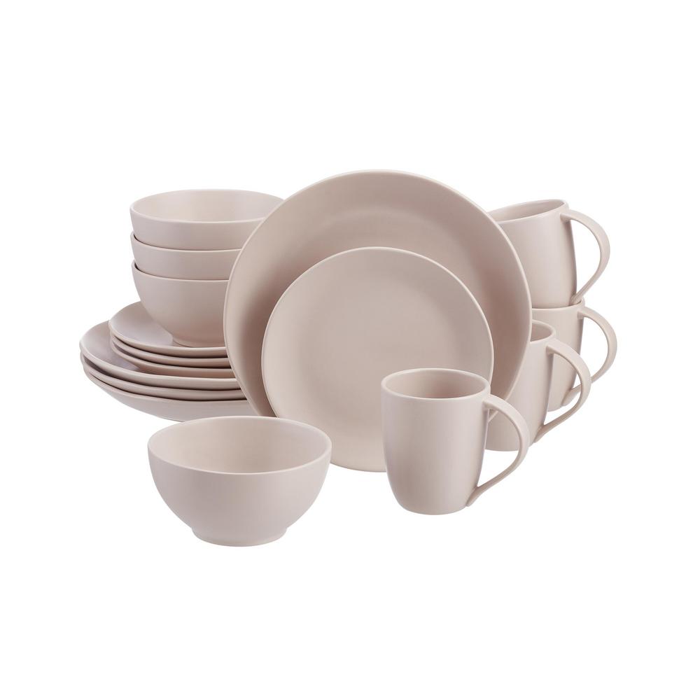 Home Decorators Collection Brea 16 Piece Ballet Beige Stoneware