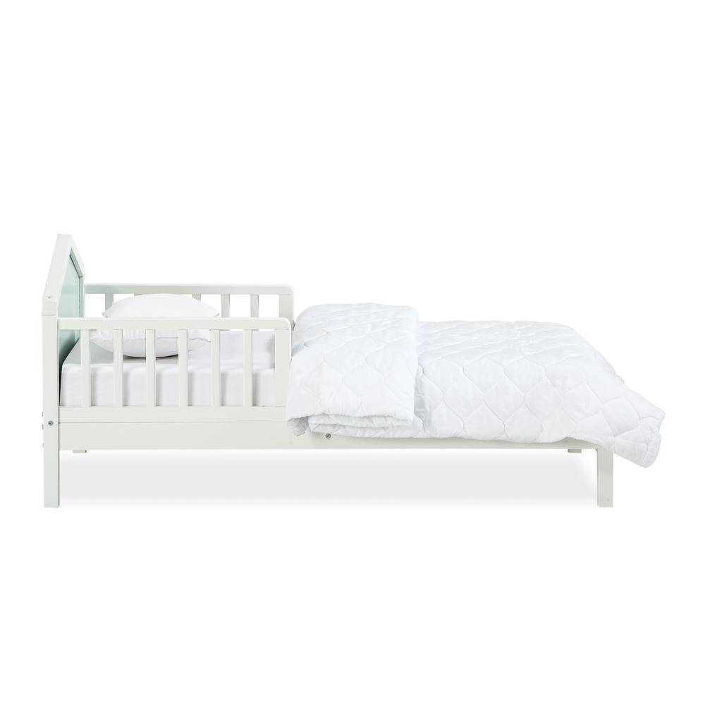 Novogratz Albie White And Mint Green A Frame Toddler Bed With Reversible Headboard Dl8071 The Home Depot