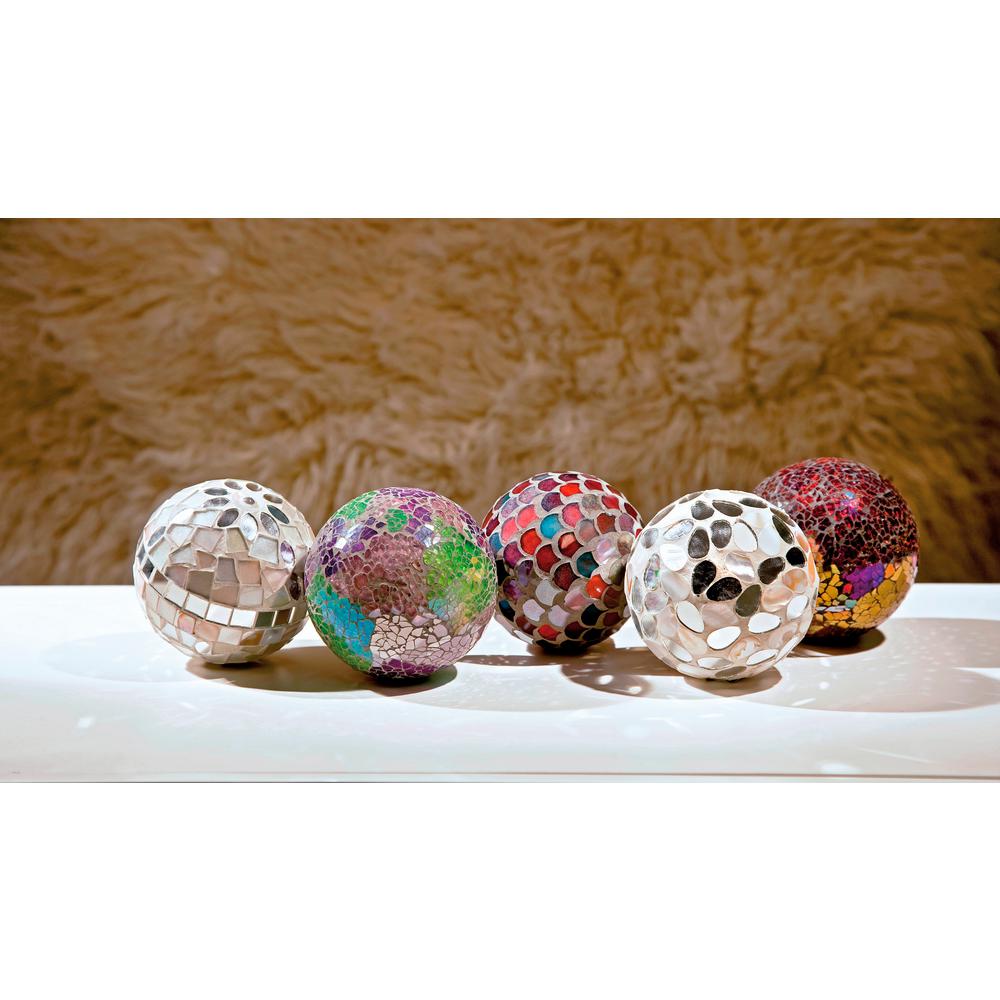 Abbot Silver Glass Balls 5 Pack 1994 5 The Home Depot