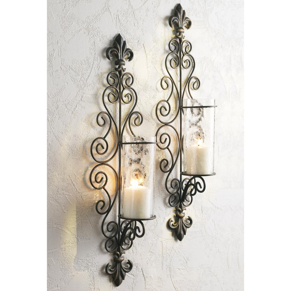 Home Essentials Beyond Antiqued Bronze Della Corte Wall Sconce Home Essentials Beyond Antiqued Bronze Della Corte Wall Sconce Set Of