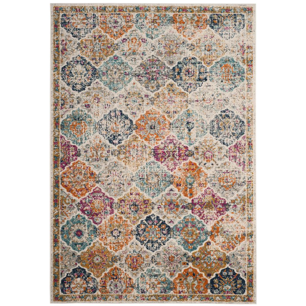 Safavieh Madison Cream/Multi 6 ft. 7 in. x 9 ft. 2 in. Area Rug-MAD611B ...