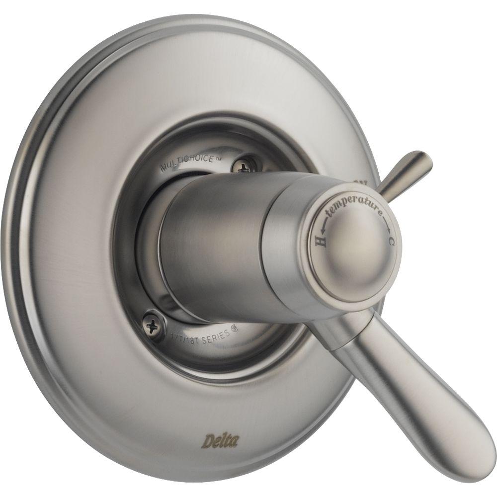 Delta Lahara Tempure 1 Handle Volume Temperature Control Valve Delta Lahara Tempure 1 Handle Volume Temperature Control Valve Trim Kit In Stainless