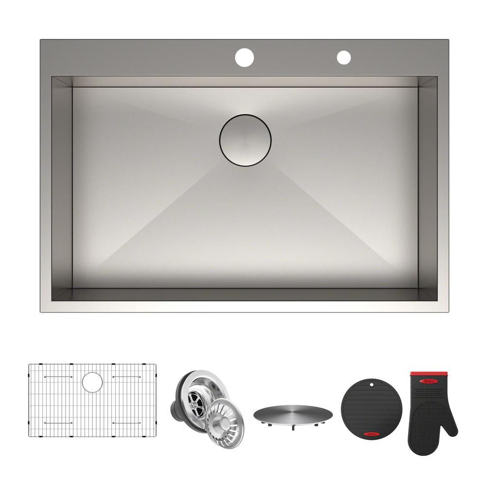 Kraus Forteza All In One Drop Undermount Granite Composite 33 1 Hole Single Bowl Kitchen Sink Black Kgd 54black The Home Depot - Kraus Forteza Sink Accessories Kraus Forteza All In One Drop Undermount Granite Composite 33 1 Hole Single Bowl Kitchen Sink Black Kgd 54black The Home Depot - Kraus Forteza Sink Accessories