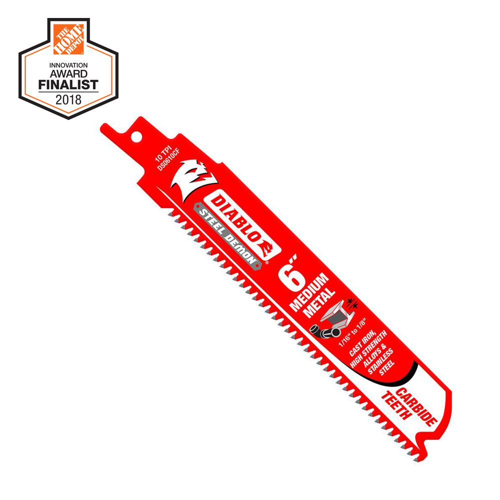 Diablo 6 in. 10 TPI Steel Demon Carbide Medium Metal Cutting