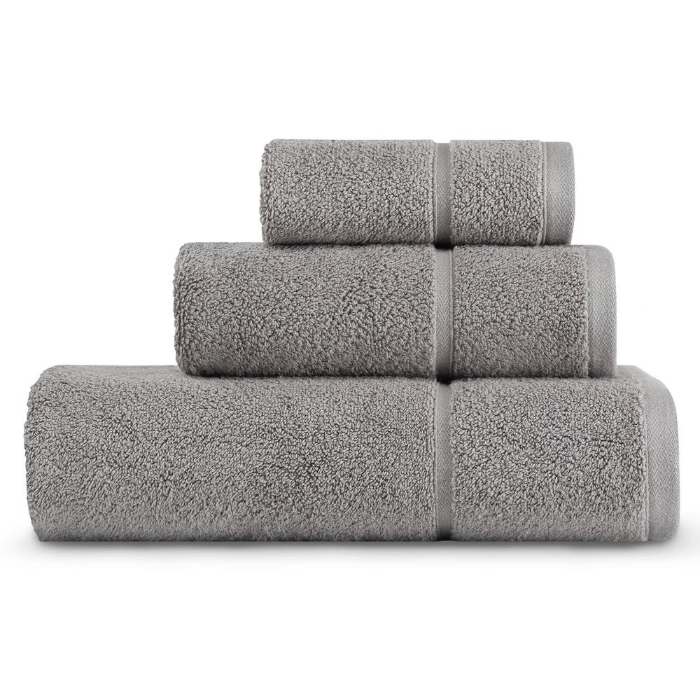 VERA WANG Modern Lux Grey Cotton 3Piece Towel SetUSHSAC1087647 The
