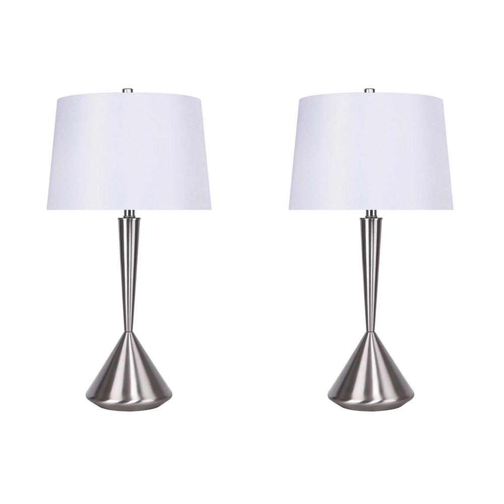 modern brushed nickel table lamps